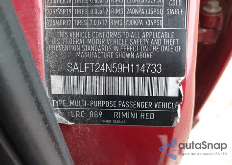 2009 Land Rover Lr2 Hse z USA, uszkodzony, nr VIN SALFT24N59H114733